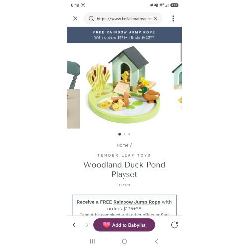 Woodland Duck Pond Playset