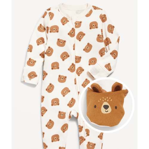 2-Way-Zip Sleep & Play Graphic Footed One-Piece for Baby | Old Navy