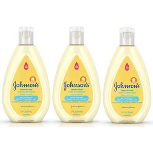 Johnsons Baby Head To Toe Wash And Shampoo 3 pack 1.7 Ounce Each