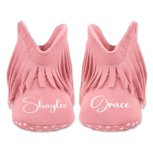 Custom Pink Cowgirl Baby Boots – Personalized Western Gift for Newborns and toddlers