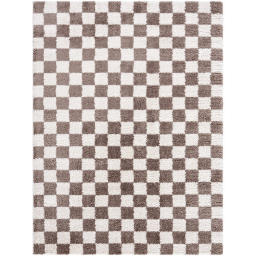 Zuhur Washable Checkered Indoor Rug