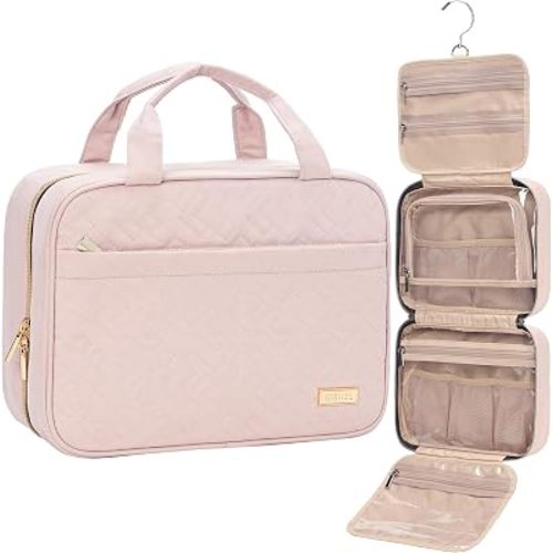 NISHEL Travel Toiletry Bag for women, Portable Hanging makeup Organizer