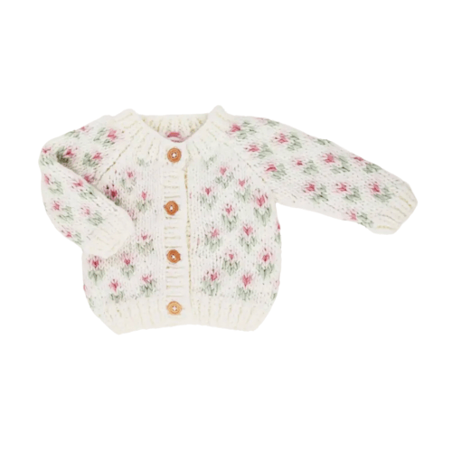 Bitty Blooms Cardigan Sweater