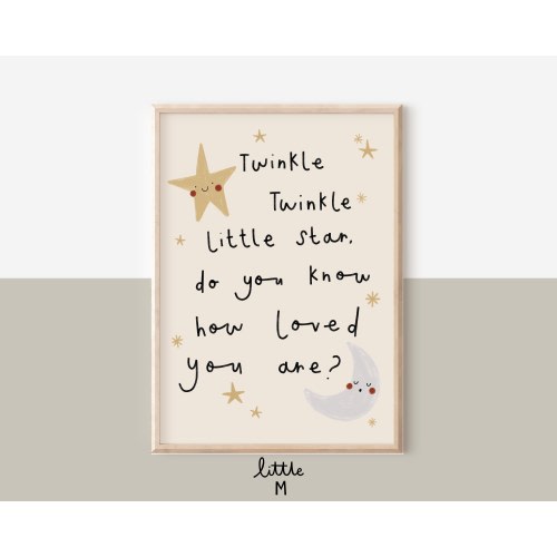 Twinkle Twinkle Little Star Quote Print