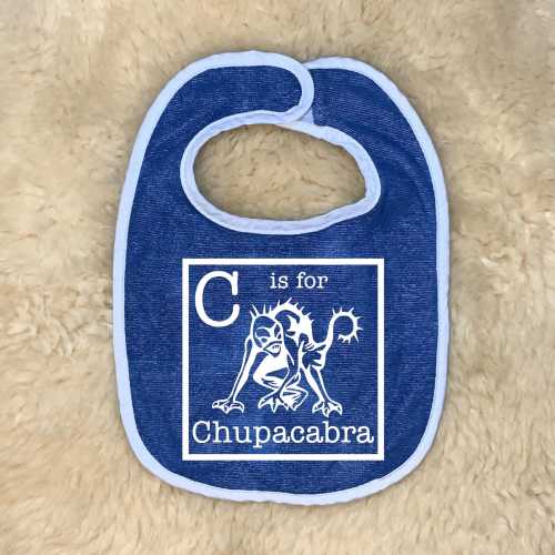 Chupacabra Baby Bib: Spooky Cryptid Alphabet, Witchy Gift