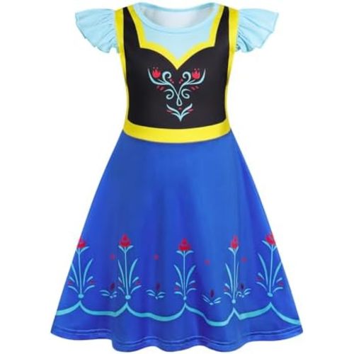 AmzBarley Girls Nightgowns Princess Pajamas for Toddler Kids Sleepwear Nightdress Little Girls Nightie Dress