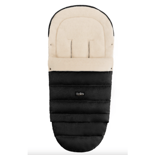 Black Arctic Organic Wool Adjustable Footmuff | Cover Baby LLC
