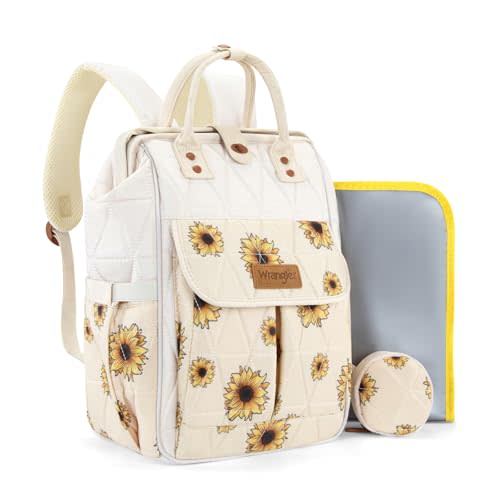 Montana West Wrangler Aztec Diaper Bag Backpack Western Backpacks for Moms Baby Essentials Bag with Twist-Lock Closure, Insulated Pockets, Portable Changing Pad, Stroller Straps, Pacifier Case
