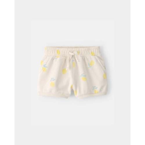 Baby Girl French Terry Shorts - Cream | Carter's