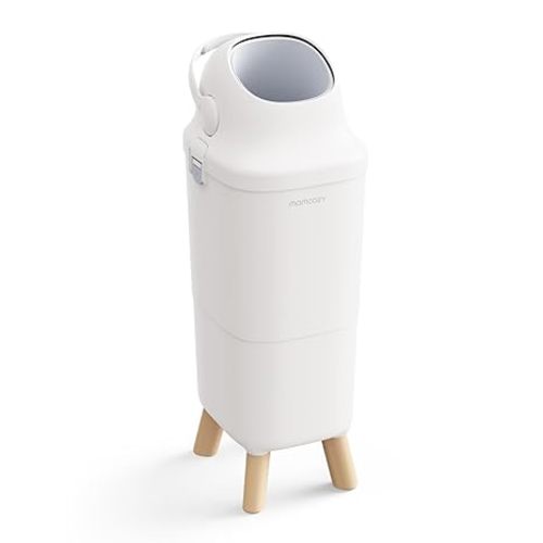 Momcozy Diaper Pail with Patented Triple-Seal Odor Control, Wide Opening, Ergonomic Height, Large Capacity with Viewing Window, Childproof Lock, Fits Standard Trash Bags
