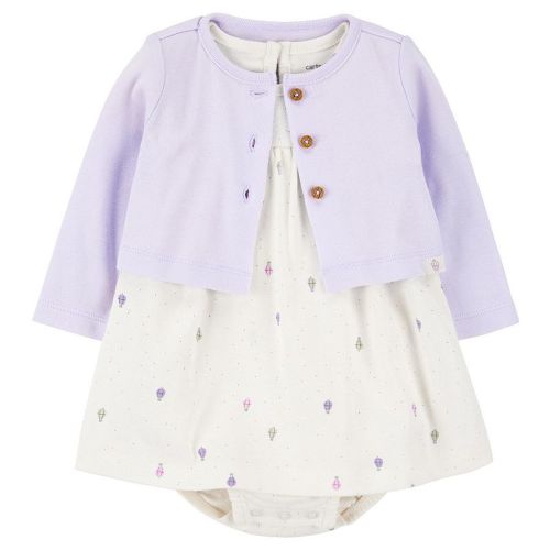 Baby Girls Carter's 2-pc. Bodysuit Dress & Cardigan Set