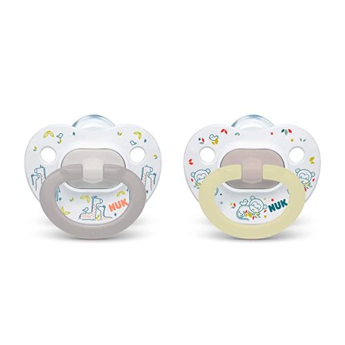 NUK Orthodontic Pacifiers, Boy, 0-6 Months, Blue (Pack of 2)
