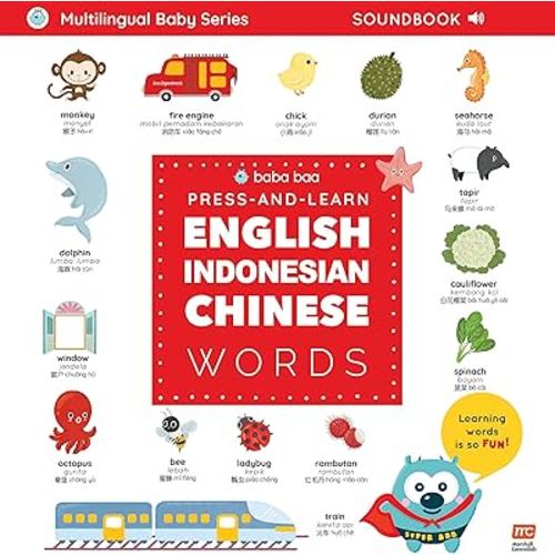 Press-and-Learn English Indonesian Chinese Words Sound Book