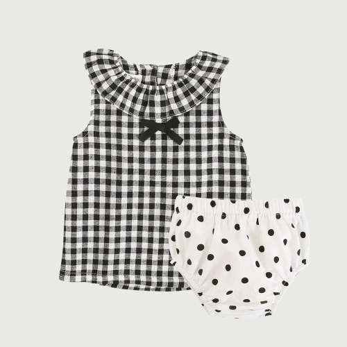 Polka Dot Bloomer Plaid Set – August + Willow