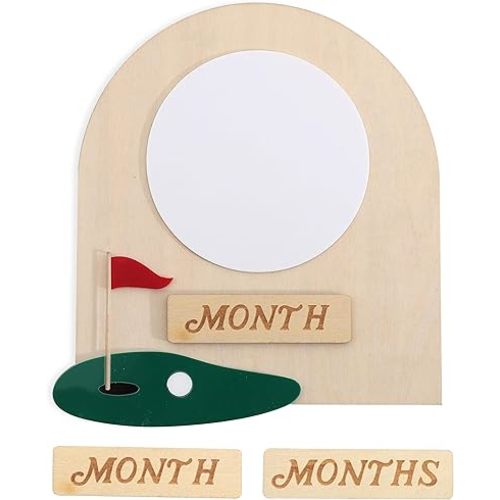 Golf Ball Baby Birth Stats Board -Wooden Baby Milestone Signs, Newborn Name Announcement, Hole In One Golf Themed Sign, For Hospital Nursery Photo Prop Keepsake