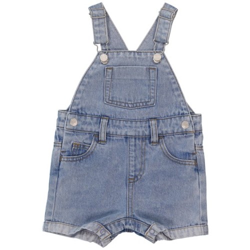 Denim Light Wash Baby Cotton Denim Shortall | Best&Less™ Online