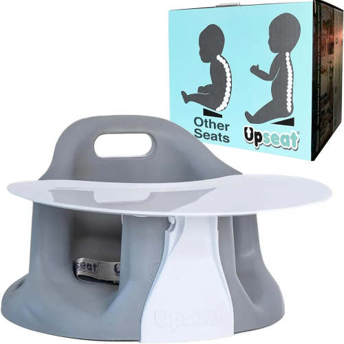 Upseat Baby Floor and Booster Seat - Grey