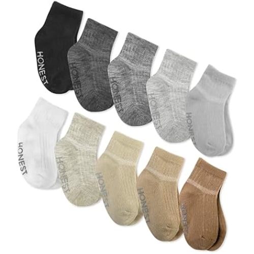 HonestBaby 10-pack Cozy Socks Sustainably Made
