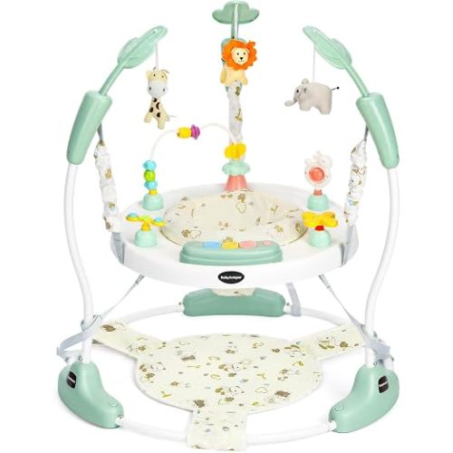 Kinder King Baby Activity Center, Music & Lights, Adjustable Heights, Green