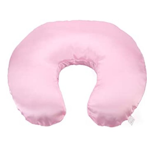 Pro Goleem Satin Nursing Pillow Cover Silk Feeling Soft Feeding Pillow Slipcover for Breastfeeding Moms Fits Standard Infant Nursing Pillow or Positioner Pink