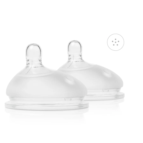 Olababy GentleBottle Replacement Nipples for Every Feeding Stage (2-Pack) - Fast Flow