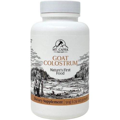 Mt. Capra Goat Colostrum | for Healthy Immune System, Gut, and Athletic Performance | Grass-Fed, High in Immunoglobulins | 17 Servings - 50 Grams