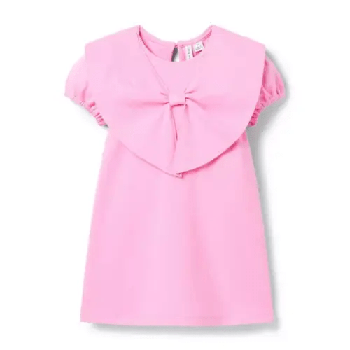 Girl Pink Melon The Bow Collar Love Dress by Janie and Jack