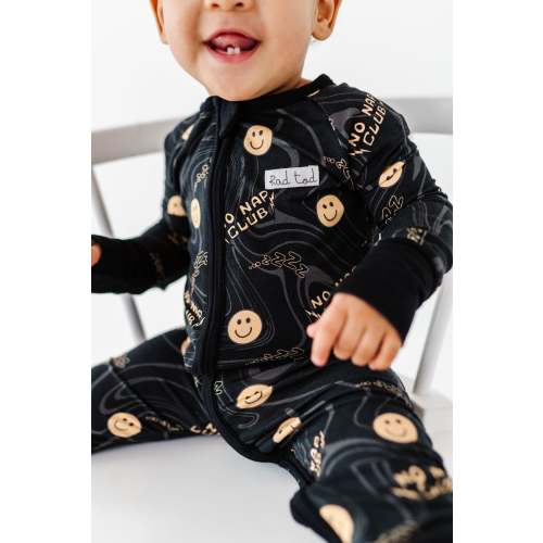 Rad Tod co. | No Nap Club Bamboo Onesie – Black, Comfy, and Ready for Play | Rad Toddler
