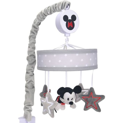 Lambs & Ivy Disney Baby Magical Mickey Mouse Musical Baby Crib Mobile - Gray