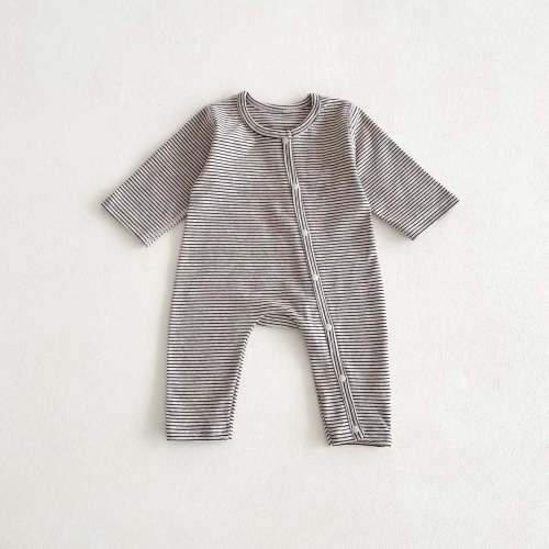 Striped Cotton Baby Romper – August + Willow
