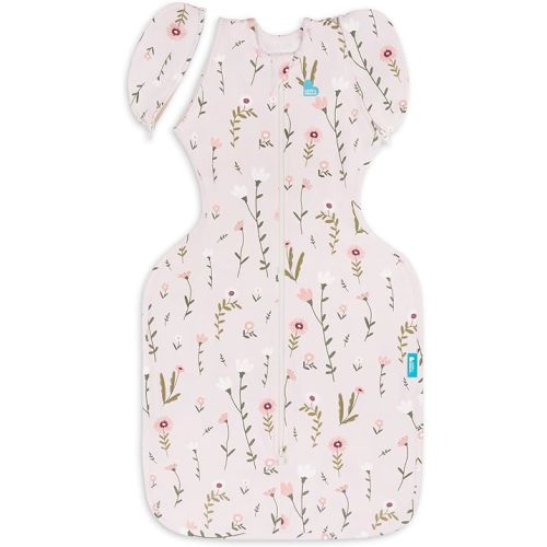Love To Dream Swaddle Up Transition Swaddle, 1.0 TOG, Patented Zip-Off Wings, Gently Help Baby Transition from Being Swaddled to Arms Free When Showing Signs of Rolling. 19-24 lbs, Mini Posy