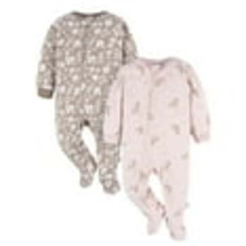 Gerber Baby and Toddler Neutral Microfleece Blanket Sleeper Pajamas, 2-Pack, Sizes 0/3 Months -5T