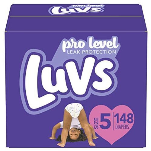 Diapers Size 5, 148 Count - Luvs Triple Leakguards Disposable Baby Diapers, ONE MONTH SUPPLY