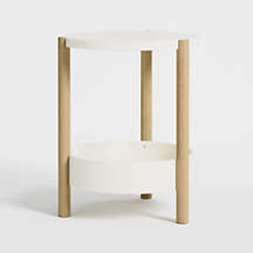 Redondo 21" Two-Tone Wood Round Nursery Side Table