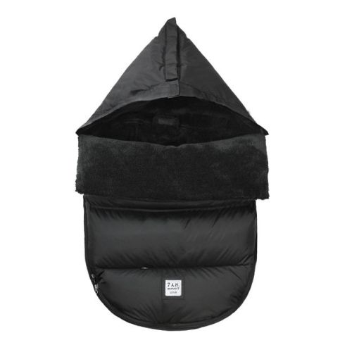 7AM Enfant PlushPOD Multi-Seaonal Footmuff - Black S/M: Compatible With Most Strollers, Stroller Accessories