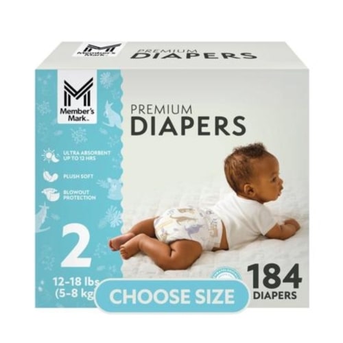 Member's Mark Premium Baby Diapers, Sizes Newborn - 8 - Samsclub.com