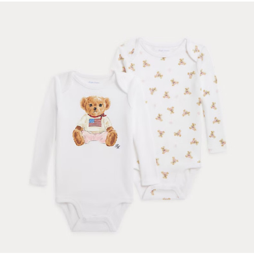 Polo Bear Cotton Bodysuit 2-Pack