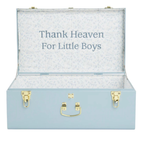 Quick Ship 'Thank Heaven' Grand Baby Trunk - Light Blue