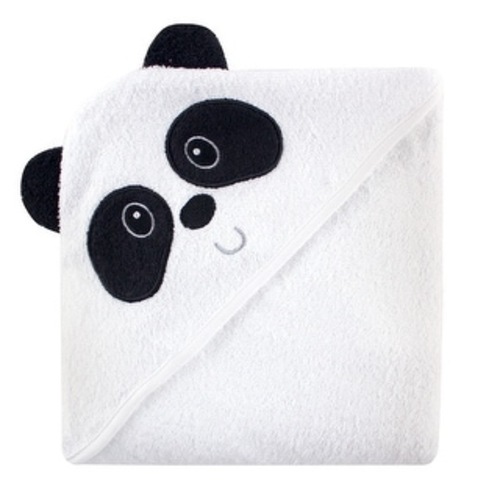 Luvable Friends Baby Unisex Cotton Animal Face Hooded Towel, Panda, One Size - Panda - One Size