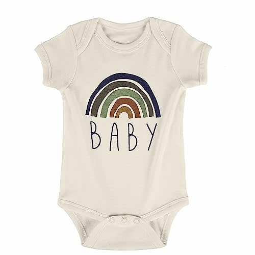 Cnins Newborn Baby Bodysuit - Pregnancy Announcement & Infant Loss Gift, Coming Soon & Rainbow Design Coming Home Outfit