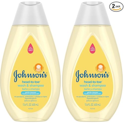 Johnson's Baby 13.6 fl. oz Head-to-Toe Baby Body Wash and Shampoo (Pack of 2)