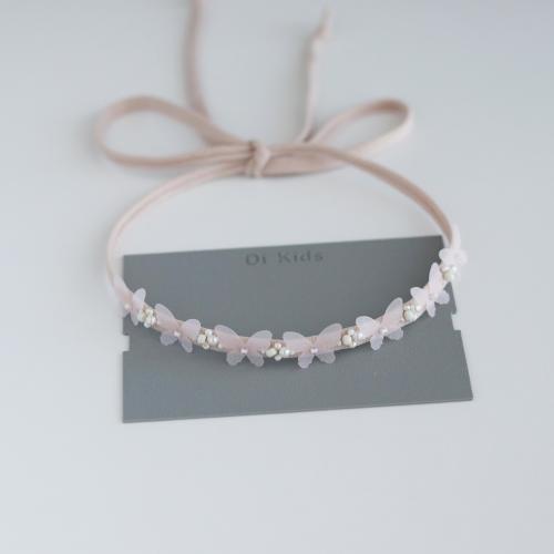 Pink Chiffon Butterflies newborn halo Delicate props for photography Pearl Beads Newborn soft tieback Pink baby headband Newborn outfit