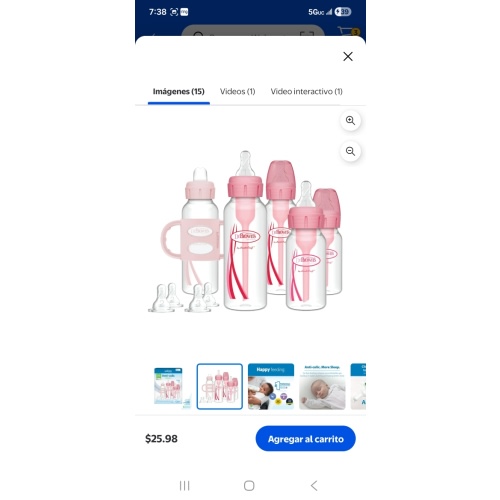 Dr. Brown's Natural Flow Options+ Anticólico Set de Regalo de Biberones para el Primer Año, Rosa, Libre de BPA, 0M+