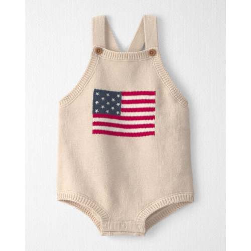 Baby Organic Cotton American Flag Sweater Knit Bubble - Little Planet | Carter's (9 months)