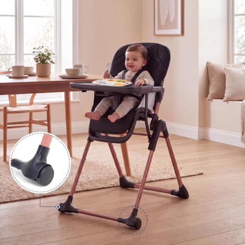 Portable & Foldable 3-in-1 High Chair for Baby 6-36 Months | Adjustable Feeding Chair with Single Removable Trays, Compact Travel High Chair, Convertible Toddler Chair