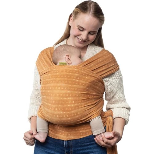 Boba Baby Wrap Carrier - Stretch Bamboo Newborn Sling, Serenity Cork