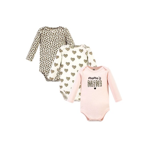 Little Soft Cotton Long-Sleeve One-Piece 3Pk