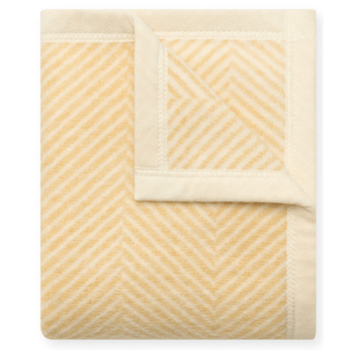 Harborview Herringbone Butter Yellow Mini Blanket