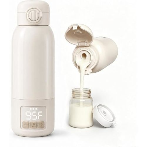 HelloBaby Portable Bottle Warmer for Travel, 17OZ /500ml, White