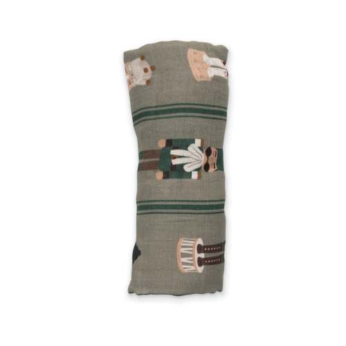 Nutcracker Parade Bamboo Muslin – Newborn Blanket by Ellie Sue